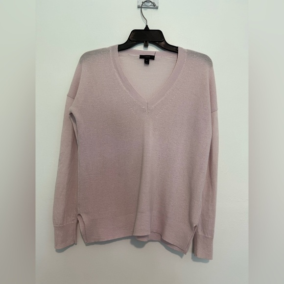 J. Crew Gray Merino Wool/Cotton Super Soft V Neck Sweater Womens Size XS - Picture 1 of 4